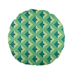 Background Chevron Green Standard 15  Premium Round Cushions