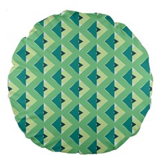 Background Chevron Green Large 18  Premium Round Cushions