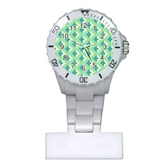 Background Chevron Green Plastic Nurses Watch