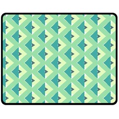 Background Chevron Green Double Sided Fleece Blanket (medium) 