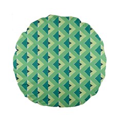 Background Chevron Green Standard 15  Premium Flano Round Cushions