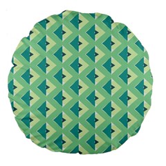 Background Chevron Green Large 18  Premium Flano Round Cushions