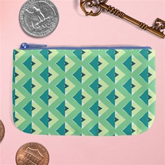 Background Chevron Green Large Coin Purse