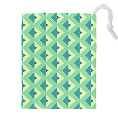 Background Chevron Green Drawstring Pouch (4xl)