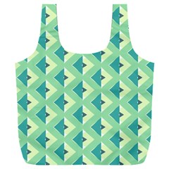 Background Chevron Green Full Print Recycle Bag (xxxl)