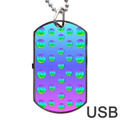 Rainbow Cats Dog Tag Usb Flash (one Side) by pepitasart