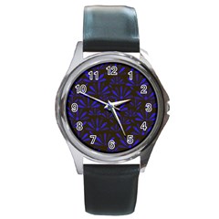 Zappwaits Flower Round Metal Watch by zappwaits