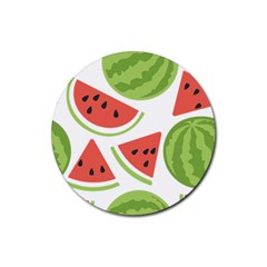 Watermelon Juice Auglis Clip Art Watermelon Rubber Coaster (round)  by Vaneshart