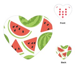 Watermelon Juice Auglis Clip Art Watermelon Playing Cards Single Design (heart) by Vaneshart