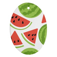 Watermelon Juice Auglis Clip Art Watermelon Oval Ornament (two Sides) by Vaneshart