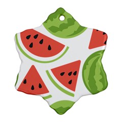 Watermelon Juice Auglis Clip Art Watermelon Snowflake Ornament (two Sides) by Vaneshart