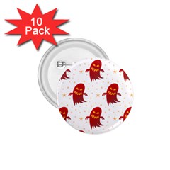 Ghost Halloween Drawing Flower Leaf 1.75  Buttons (10 pack)