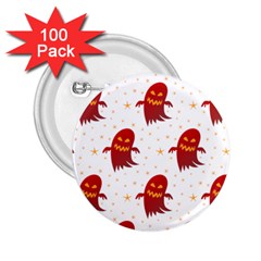 Ghost Halloween Drawing Flower Leaf 2.25  Buttons (100 pack) 