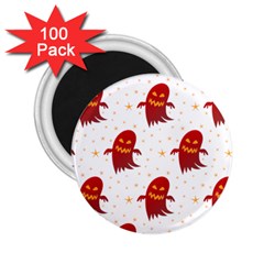 Ghost Halloween Drawing Flower Leaf 2.25  Magnets (100 pack) 