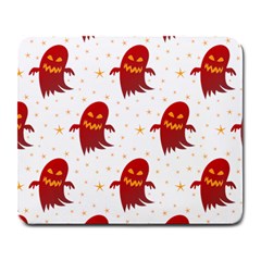 Ghost Halloween Drawing Flower Leaf Large Mousepads