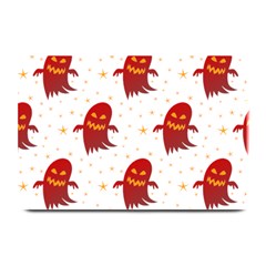 Ghost Halloween Drawing Flower Leaf Plate Mats