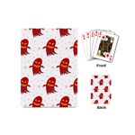 Ghost Halloween Drawing Flower Leaf Playing Cards Single Design (Mini) Back