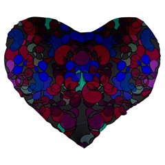 Netzauge Large 19  Premium Heart Shape Cushions by zappwaits