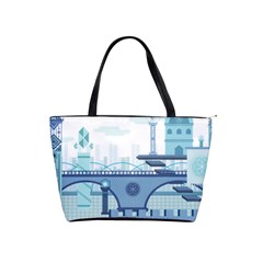 Blue City Building Fantasy Classic Shoulder Handbag by Vaneshart