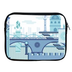 Blue City Building Fantasy Apple Ipad 2/3/4 Zipper Cases by Vaneshart