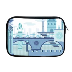 Blue City Building Fantasy Apple Macbook Pro 17  Zipper Case by Vaneshart