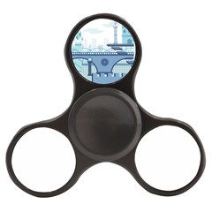 Blue City Building Fantasy Finger Spinner by Vaneshart