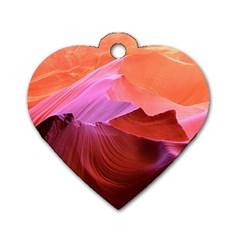 Canyon Arizona Sand Stone Dog Tag Heart (one Side) by Vaneshart