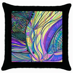 Happpy (4) Throw Pillow Case (black) by nicholakarma