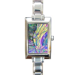 Happpy (4) Rectangle Italian Charm Watch by nicholakarma