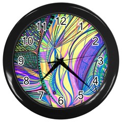 Happpy (4) Wall Clock (black)