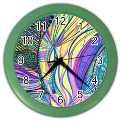 Happpy (4) Color Wall Clock by nicholakarma