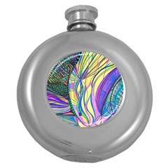 Happpy (4) Round Hip Flask (5 Oz) by nicholakarma