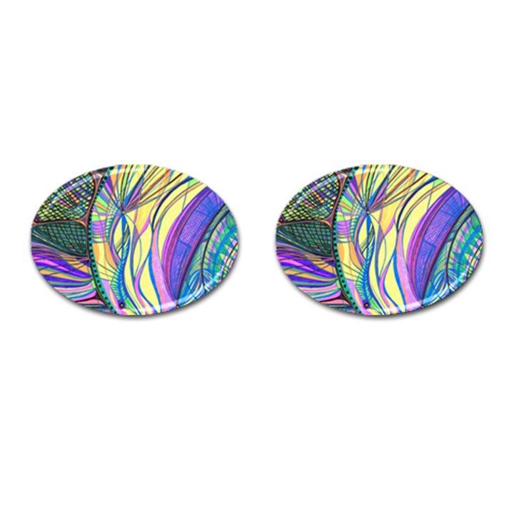 Happpy (4) Cufflinks (Oval)