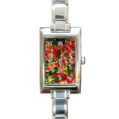 Red Country-1-2 Rectangle Italian Charm Watch by bestdesignintheworld