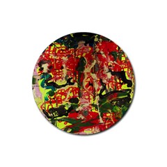 Red Country-1-2 Rubber Coaster (round)  by bestdesignintheworld