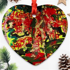 Red Country-1-2 Heart Ornament (two Sides) by bestdesignintheworld