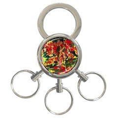 Red Country-1-2 3-ring Key Chain by bestdesignintheworld