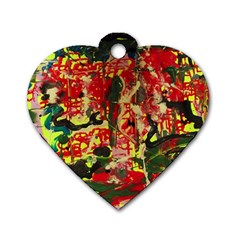 Red Country-1-2 Dog Tag Heart (two Sides) by bestdesignintheworld