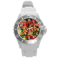 Red Country-1-2 Round Plastic Sport Watch (l) by bestdesignintheworld