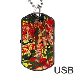 Red Country-1-2 Dog Tag Usb Flash (one Side) by bestdesignintheworld