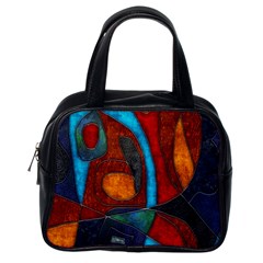 Abstract With Heart Classic Handbag (one Side) by bloomingvinedesign