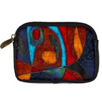 Abstract With Heart Digital Camera Leather Case Front