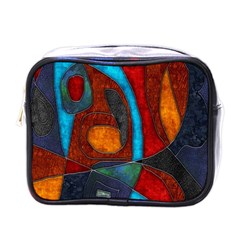 Abstract With Heart Mini Toiletries Bag (one Side) by bloomingvinedesign