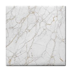 White Marble Texture Floor Background With Gold Veins Intrusions Greek Marble Print Luxuous Real Marble Tile Coaster by genx