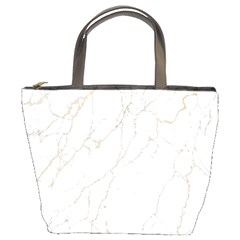 White Marble Texture Floor Background With Gold Veins Intrusions Greek Marble Print Luxuous Real Marble Bucket Bag