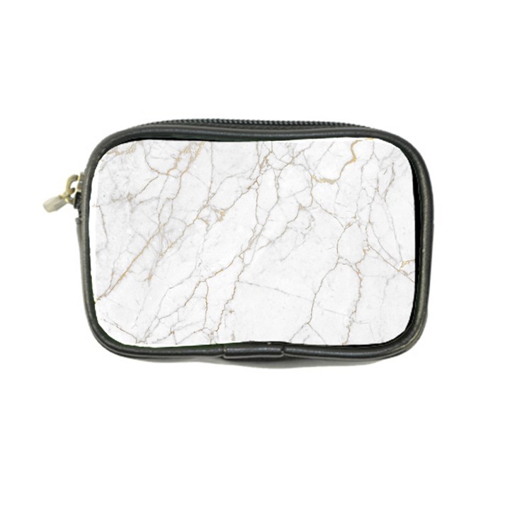 White Marble texture floor background with gold veins intrusions greek marble print luxuous real marble Coin Purse