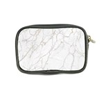 White Marble texture floor background with gold veins intrusions greek marble print luxuous real marble Coin Purse Back