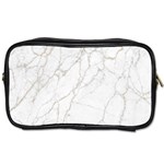 White Marble texture floor background with gold veins intrusions greek marble print luxuous real marble Toiletries Bag (One Side) Front