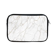 White Marble Texture Floor Background With Gold Veins Intrusions Greek Marble Print Luxuous Real Marble Apple Ipad Mini Zipper Cases by genx