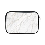 White Marble texture floor background with gold veins intrusions greek marble print luxuous real marble Apple iPad Mini Zipper Cases Front